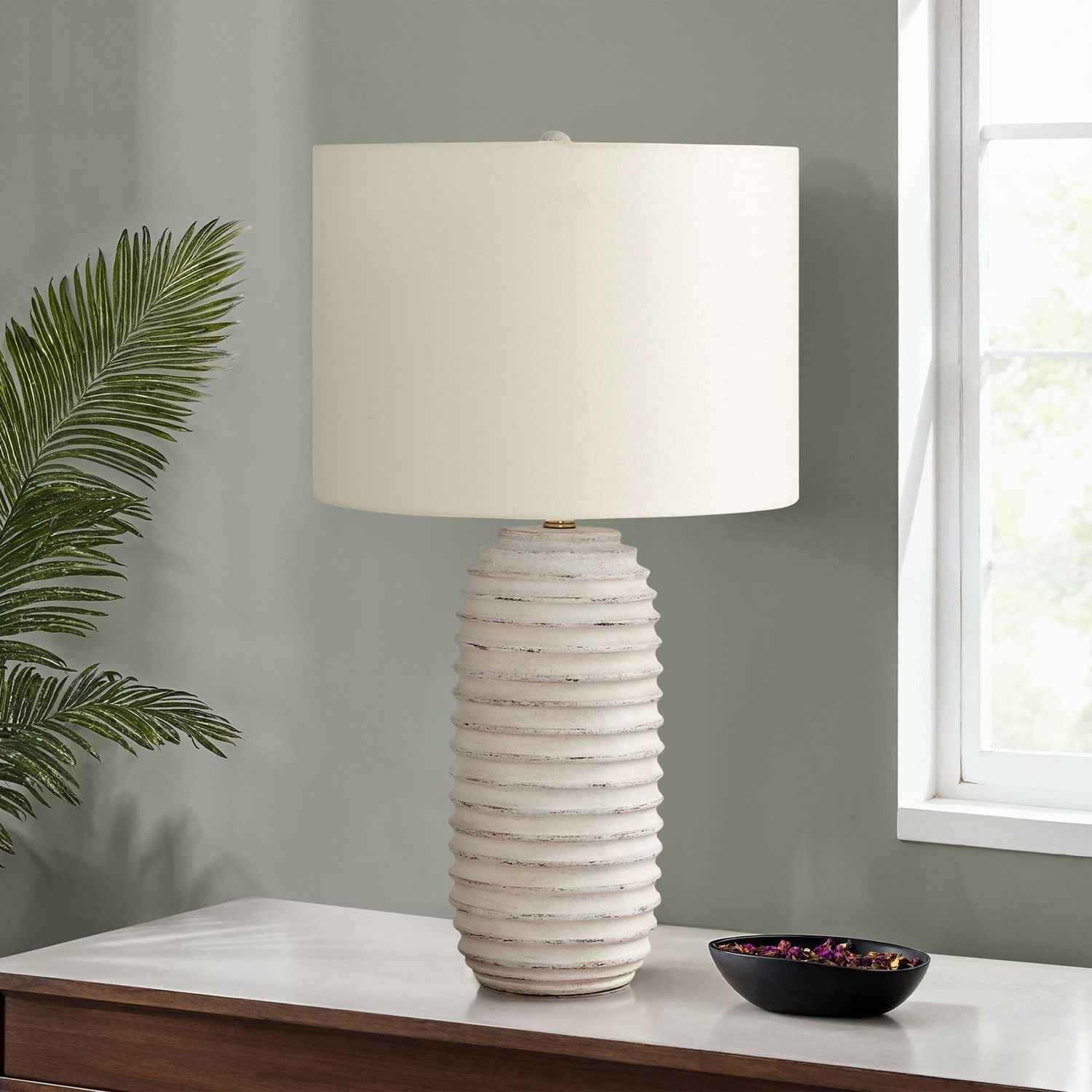 Lighting, Table Lamp - Cream - Resin