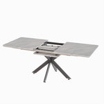 Modern Extendable Dining Table Set With Soft Padded Armless Chairs