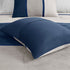 7 Piece Faux Suede Comforter Set Blue California King