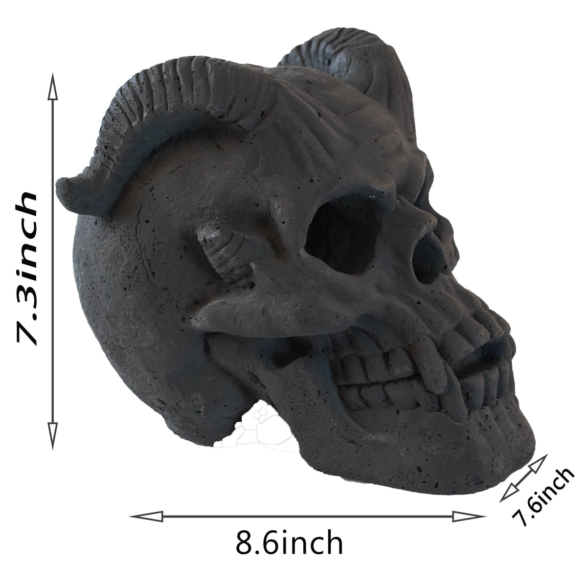 Hand-Forged Flame Skull for Fire Pits and Hearths