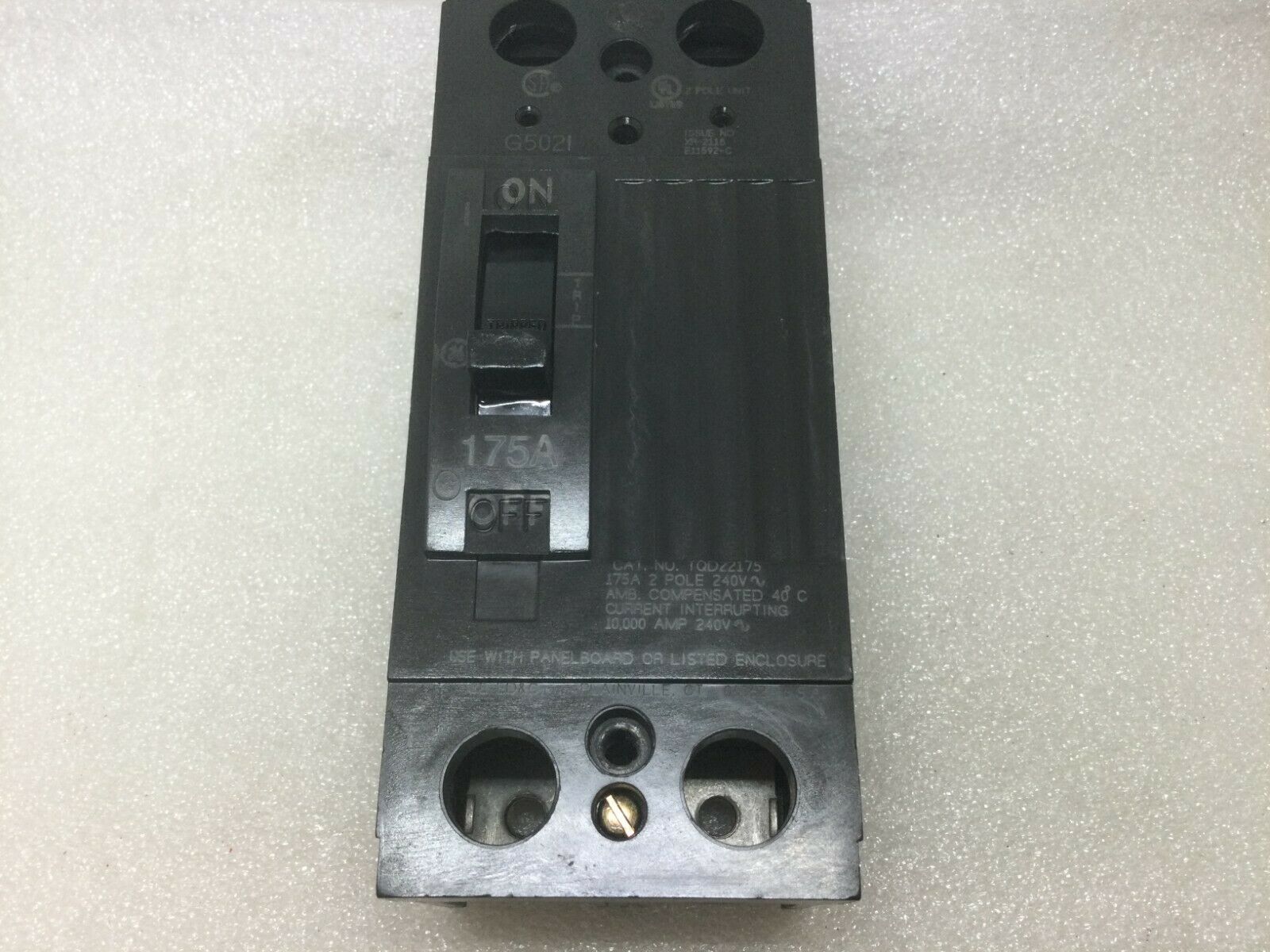 GE General Electric TQD22175WL 175 Amp 2 Pole Type TQD Circuit Breaker