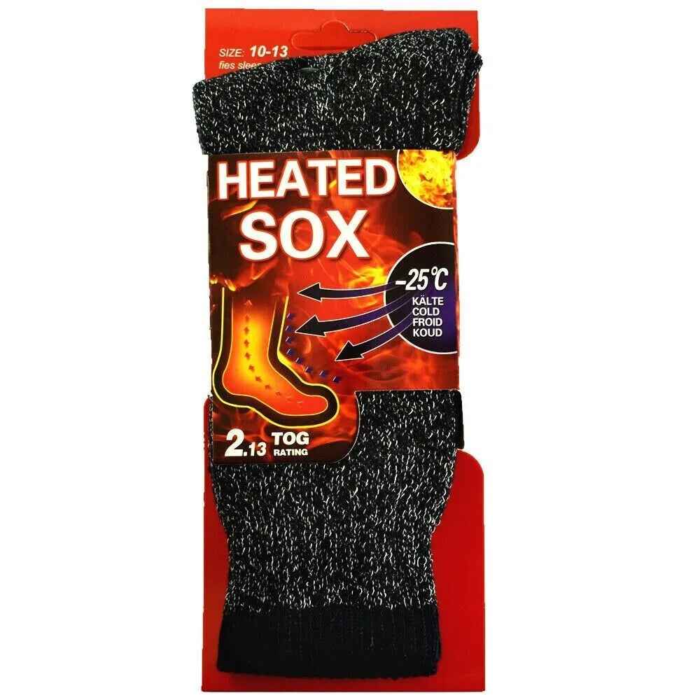 Mens thermal socks Heated winter friendly Warm  Boot Sox thick Duty Size 10-13