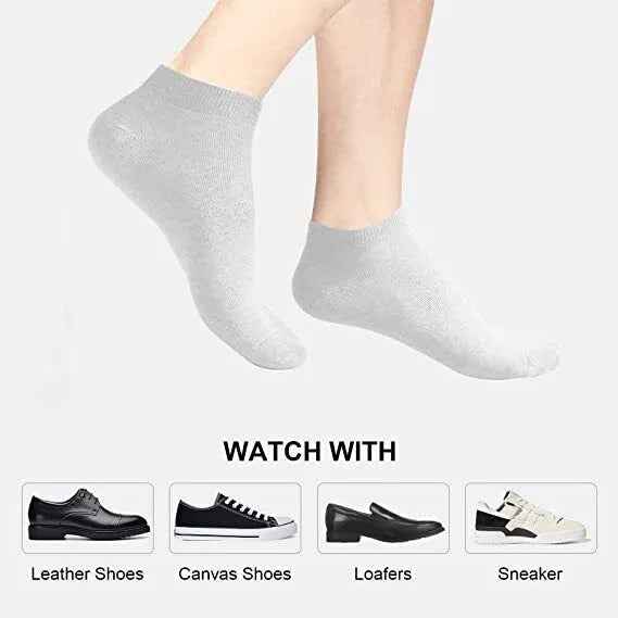 Ankle Socks Unisex Classic Premium Cotton Mens Womens Solid Low Cut Size 9-13