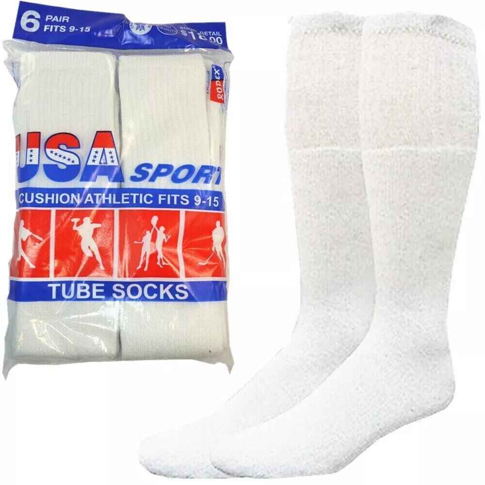 Wholesale Bulk Lot Men Tube Socks Over the Calf Big & Tall Size 9-15 10-15 13-16