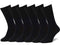 New 6 Pairs Mens Black Classic Dress Socks Calf Casual Fashion Crew Solid Sox