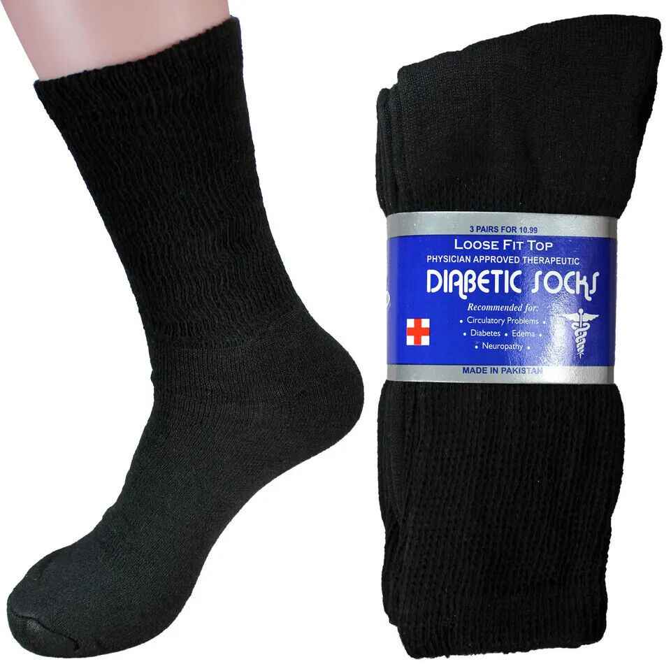 Wholesale Bulk Mens Diabetic Crew Socks Health Circulatory Size 9-11,10-13,13-15