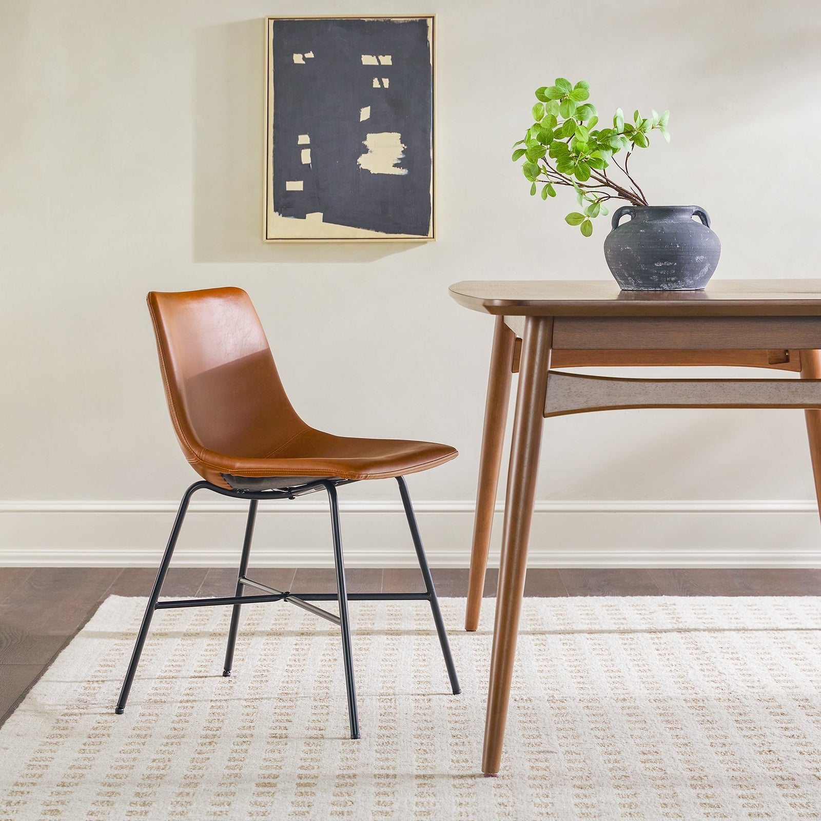 Xuma Urban Industrial Faux Leather Seating Collection (Dining Chair or Counter Stool), Set of 2