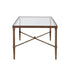 Metal Rectangle Coffee Table With Tempered Glass Top - Bronze