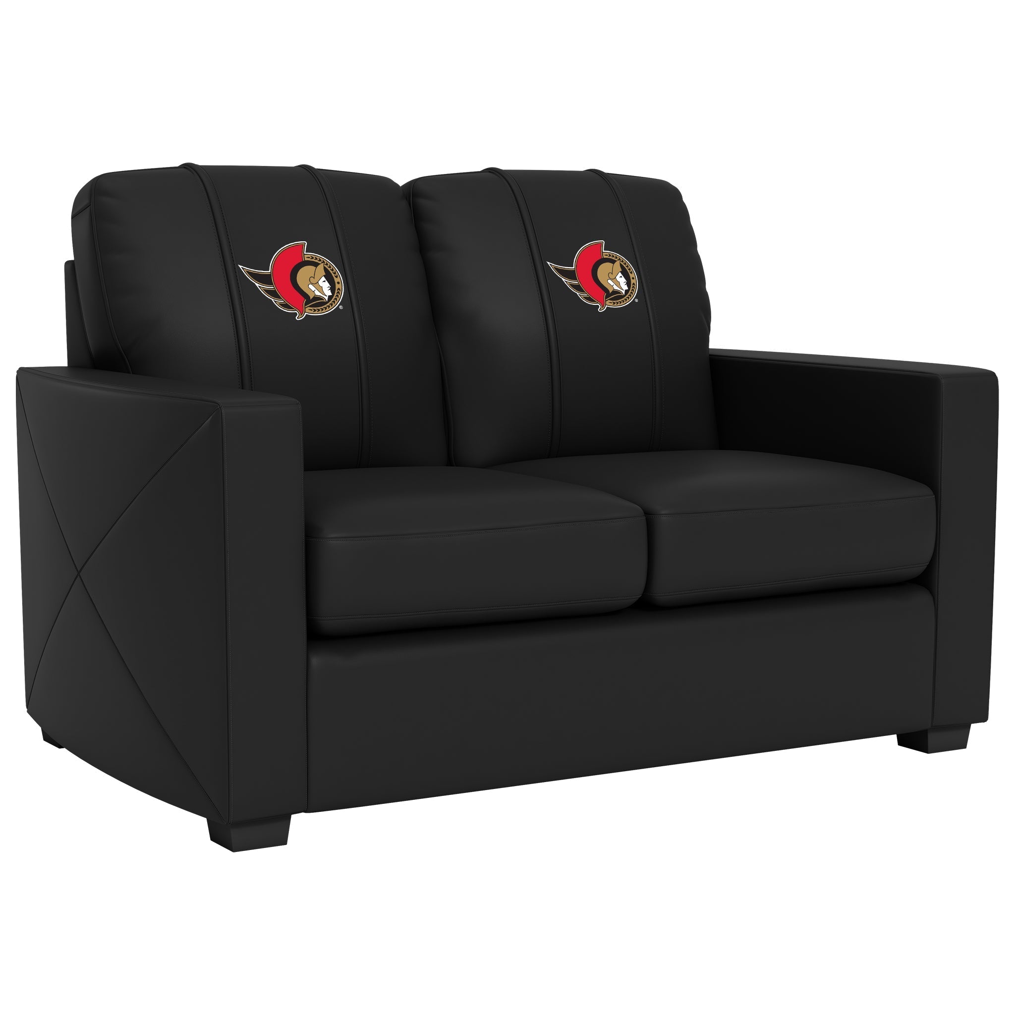 Silver Loveseat with Ottawa Senators Primary Logo