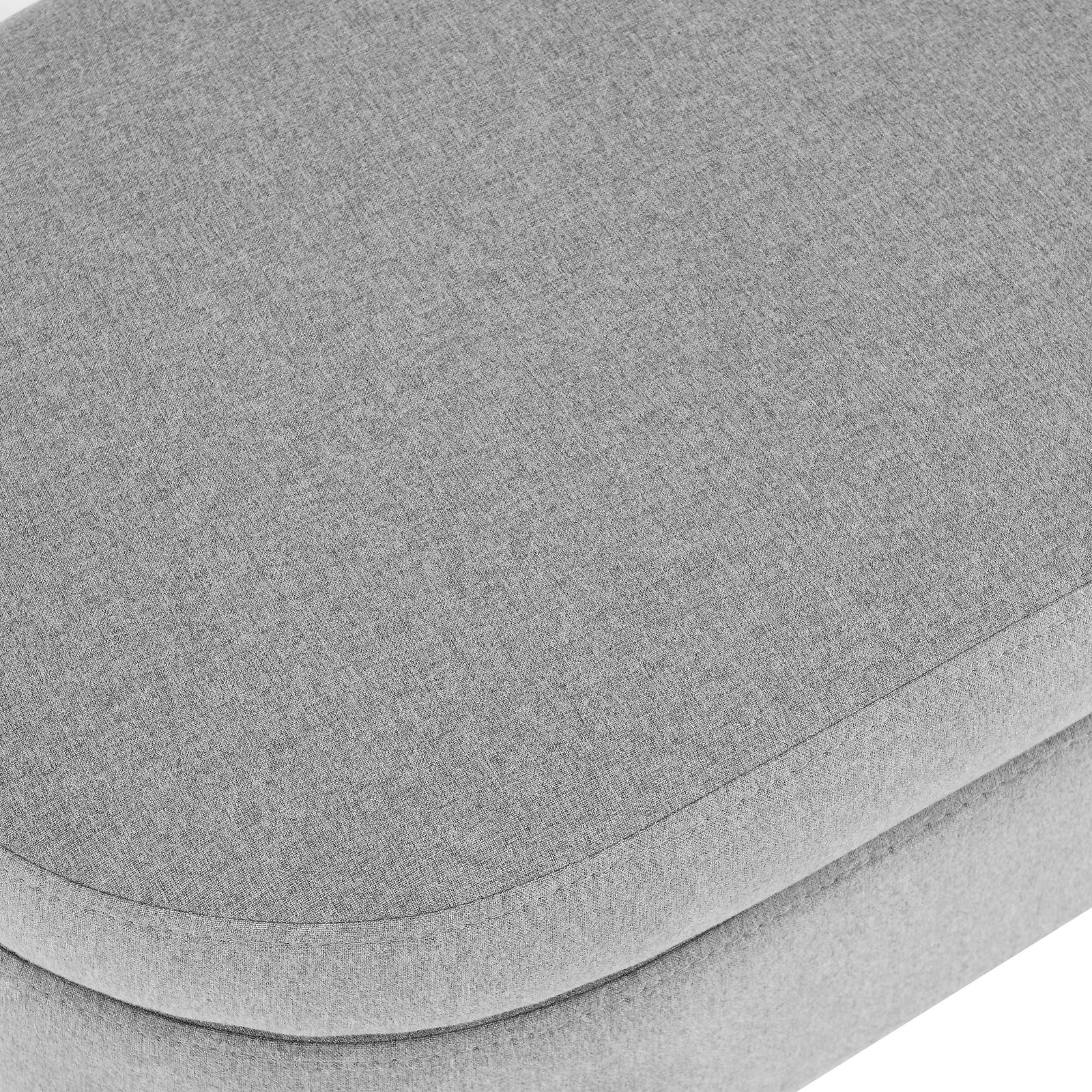 Walker Edison | Linen Oval Ottoman Storage Bench