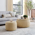 Round Storage Ottoman, 2 In 1 Function, End Table And Ottoman