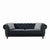 Chesterfield Upholstery Fabric Sofa With Roll Armrest & Nailhead