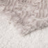 DaDalogy Bedding Lavender Grey Faux Fur Throw Blanket - Dreamy Geometric Embossed Sherpa Backside - Super Soft Warm Cozy Plush Fluffy