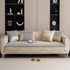 Non-Slip Couch Cover with Gold Trim, Sofa Slipcover for Sectional & Loveseat