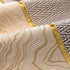 Non-Slip Couch Cover with Gold Trim, Sofa Slipcover for Sectional & Loveseat