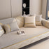 Non-Slip Couch Cover with Gold Trim, Sofa Slipcover for Sectional & Loveseat
