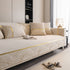 Non-Slip Couch Cover with Gold Trim, Sofa Slipcover for Sectional & Loveseat