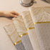 Non-Slip Couch Cover with Gold Trim, Sofa Slipcover for Sectional & Loveseat
