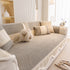 Washable Sofa Throw Pad, Non-Slip Sofa Mat Cozy Couch Slipcover with Soft Furry Trim