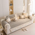 Washable Sofa Throw Pad, Non-Slip Sofa Mat Cozy Couch Slipcover with Soft Furry Trim