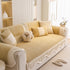Washable Sofa Throw Pad, Non-Slip Sofa Mat Cozy Couch Slipcover with Soft Furry Trim