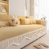 Washable Sofa Throw Pad, Non-Slip Sofa Mat Cozy Couch Slipcover with Soft Furry Trim