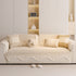 Washable Sofa Throw Pad, Non-Slip Sofa Mat Cozy Couch Slipcover with Soft Furry Trim