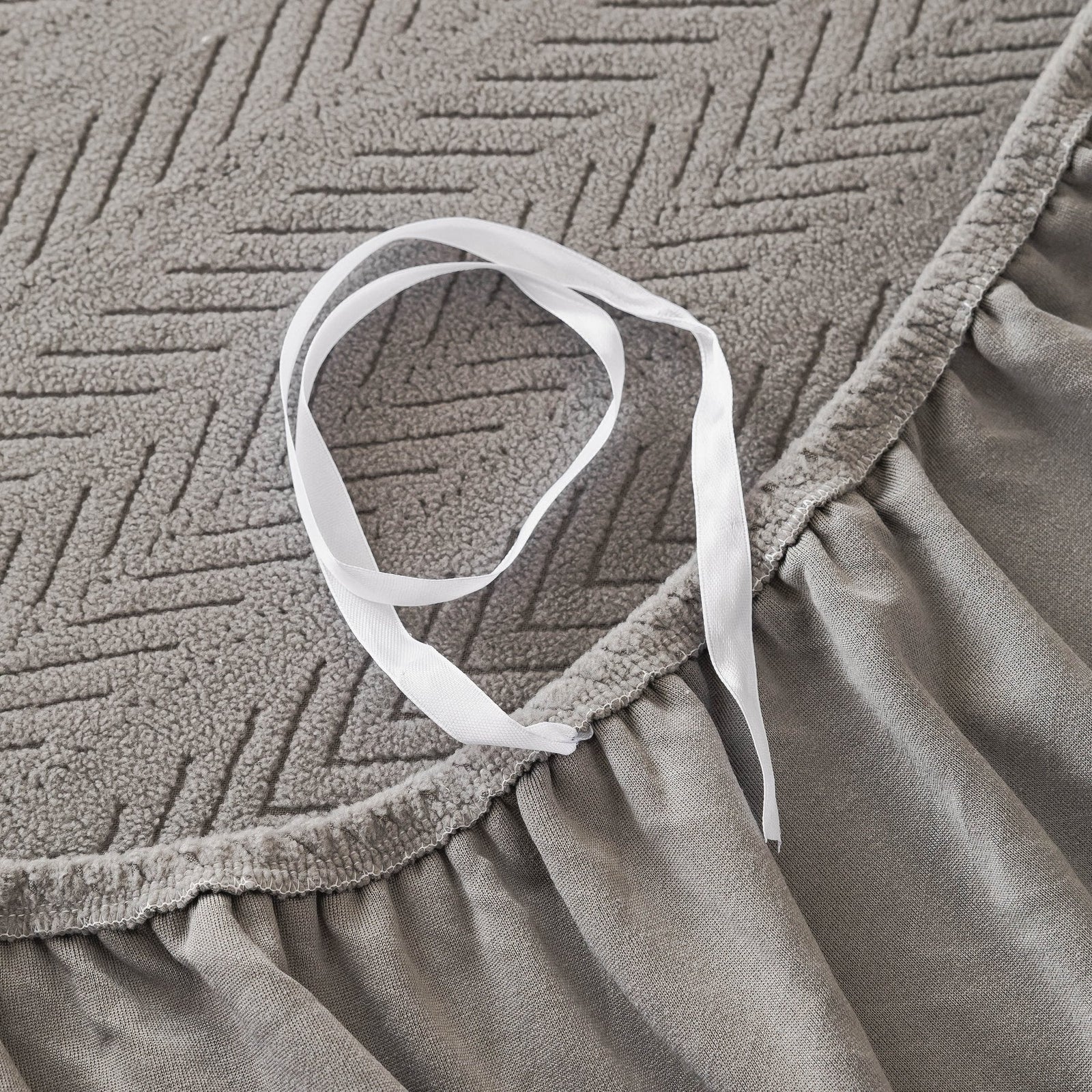 High Stretch Herringbone Textured Slipcover for Standard & L-Shaped Sectional Couches