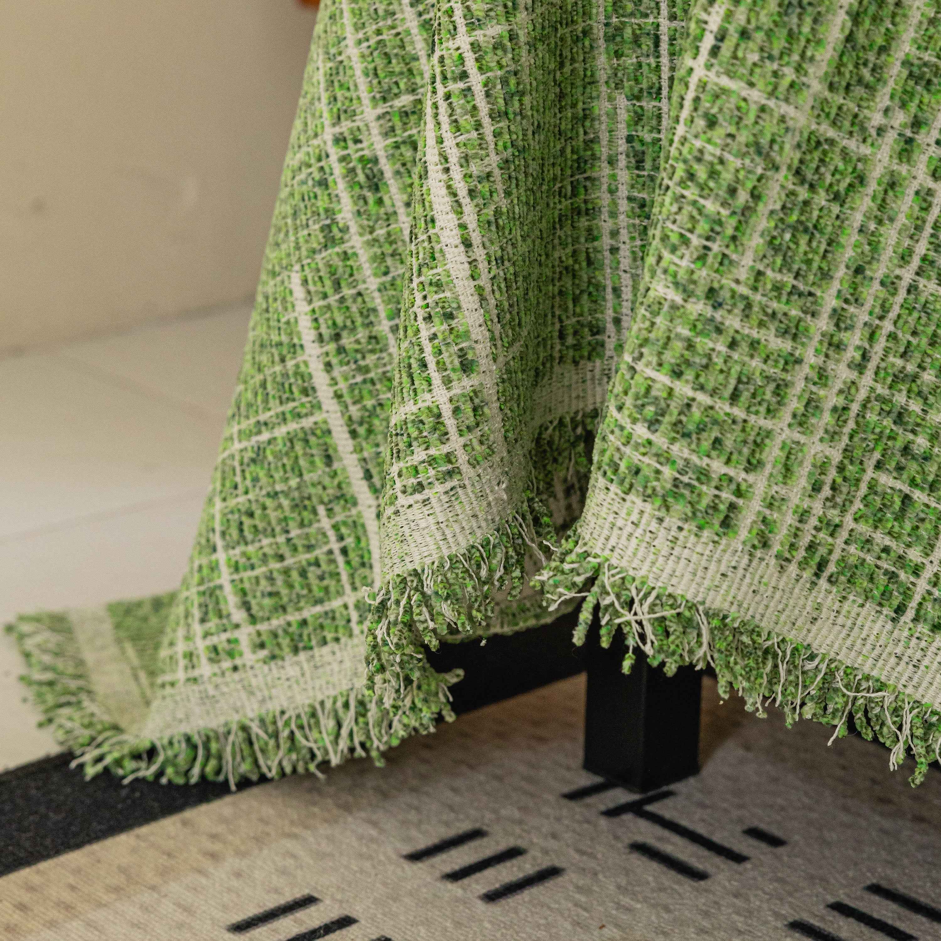 Boho Woven Sofa Throw Cover, Modern Soft Couch Protector for Pets & Living Room Decor