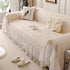French Chic Style Ruffle Floral Cover Throws for Sofas, Decorative Couch Covers