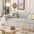 French Chic Style Ruffle Floral Cover Throws for Sofas, Decorative Couch Covers