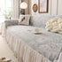 French Chic Style Ruffle Floral Cover Throws for Sofas, Decorative Couch Covers