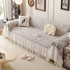 French Chic Style Ruffle Floral Cover Throws for Sofas, Decorative Couch Covers