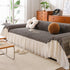 Soft Warm Flannel Couch Cover Throw Blanket with French Flounce, Beautiful Furniture Throws for Sofas