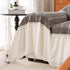 Soft Warm Flannel Couch Cover Throw Blanket with French Flounce, Beautiful Furniture Throws for Sofas
