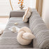 Modern 3D Water Ripple Sofa Cover, Non-Shedding Cream Style Furniture Protector Throw
