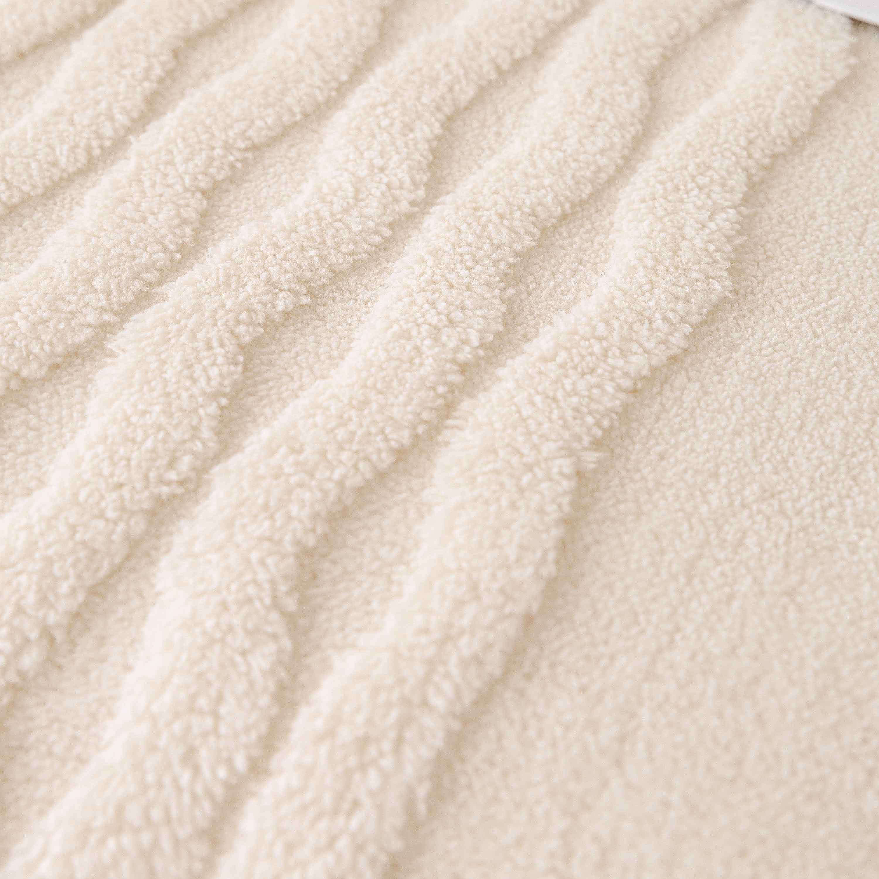 Modern 3D Water Ripple Sofa Cover, Non-Shedding Cream Style Furniture Protector Throw