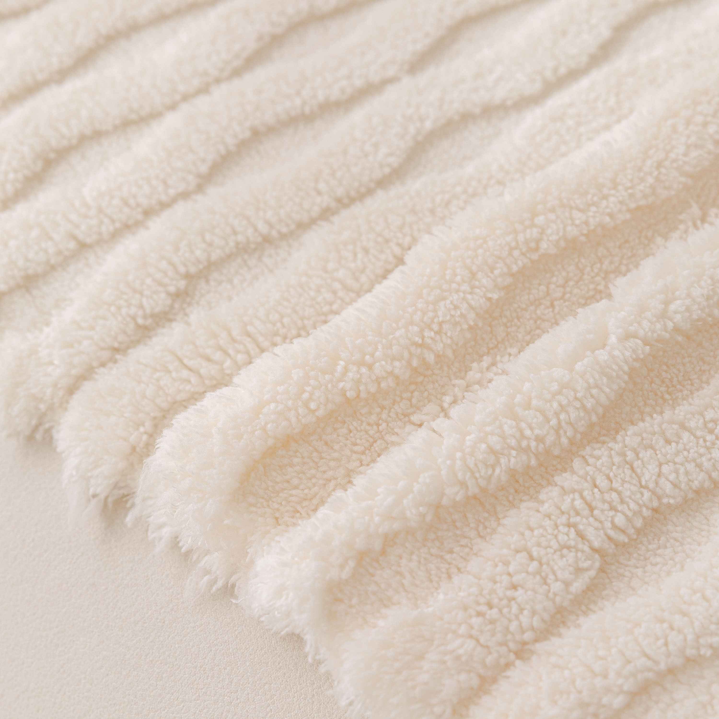 Modern 3D Water Ripple Sofa Cover, Non-Shedding Cream Style Furniture Protector Throw