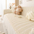 Soft Warm Flannel Couch Cover Throw Blanket with French Flounce, Beautiful Furniture Throws for Sofas