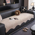 Chenille Couch Cover with Scalloped Edge, Non-Slip Modular Slipcover Sectional