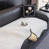 Chenille Couch Cover with Scalloped Edge, Non-Slip Modular Slipcover Sectional