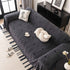 Thick Plush Sofa Cover Throw for Couch, 3D Textured Herringbone Washable Slipcover