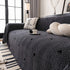 Thick Plush Sofa Cover Throw for Couch, 3D Textured Herringbone Washable Slipcover