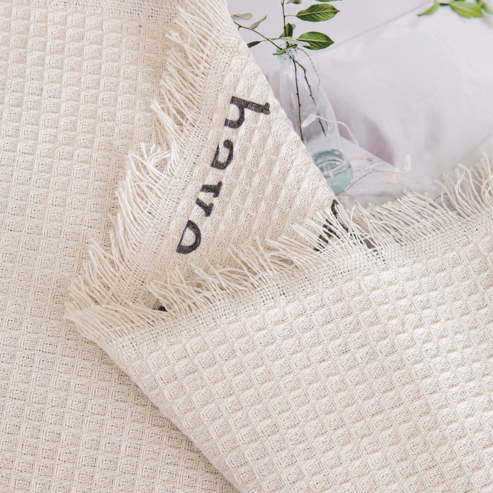 Chenille Sofa Cover Throw, Smile Couch Cover Blanket Throws for Couches, Soft Sofa Towel