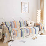Chenille Sofa Cover Throw, Smile Couch Cover Blanket Throws for Couches, Soft Sofa Towel