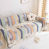 Chenille Sofa Cover Throw, Smile Couch Cover Blanket Throws for Couches, Soft Sofa Towel