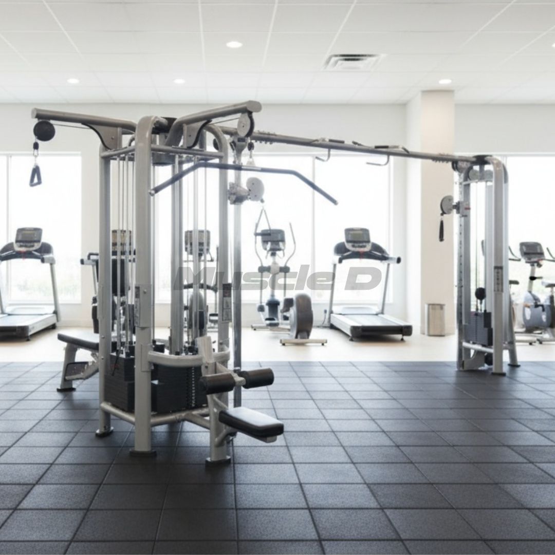 5 Stack Megatron Deluxe Jungle Gym 3 Colors - Muscle D Fitness - Commercial-Grade , Lat Pull, Low Row, Functional Column