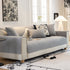 Baroque Floral Quilted Cotton Sofa Cover, Non-Slip Washable Couch Protector