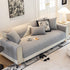 Baroque Floral Quilted Cotton Sofa Cover, Non-Slip Washable Couch Protector