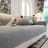 Baroque Floral Quilted Cotton Sofa Cover, Non-Slip Washable Couch Protector